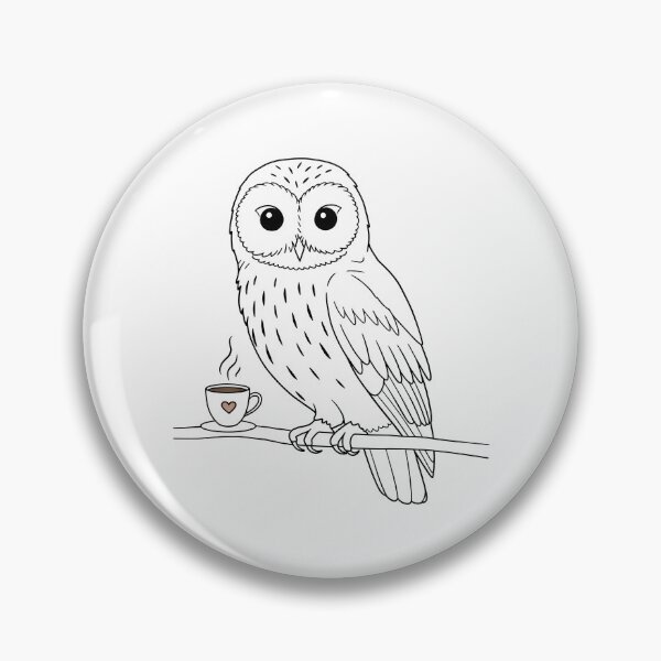 Item preview, Minimalist Owl With Coffee Icon Design designed and sold by k3rstman1.