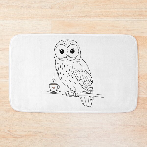 Item preview, Minimalist Owl With Coffee Icon Design designed and sold by k3rstman1.