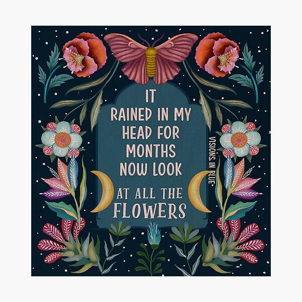 Item preview, Rained in my head, look at all your flowers  designed and sold by visionsinblue.