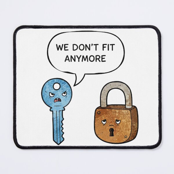 Item preview, We Don't Fit Anymore Key and Lock designed and sold by Owcomm.