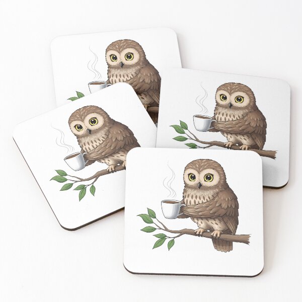 Item preview, Wise Owl Holding Coffee Cup designed and sold by k3rstman1.