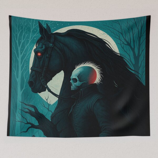 Item preview, Glowing Eyed Horseman: Spooky Halloween Mystery Art designed and sold by Alan Javier Cordoba Espinosa.