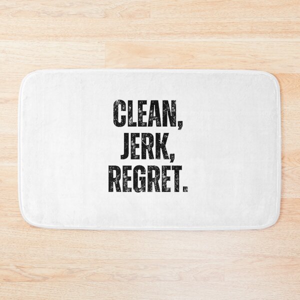 Item preview, Clean, Jerk, Regret – Funny Motivational Tee & Quote Sticker Design for Lifters designed and sold by TubaPrints.