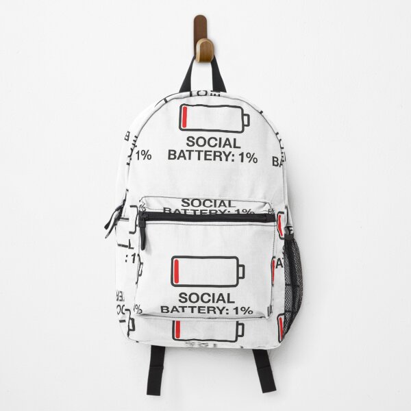 Item preview, Social Battery: 1% -Funny Ilustration-When is time For Relaxing on your Own! designed and sold by Coolverce.