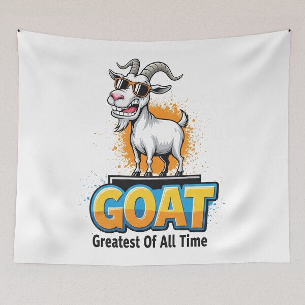 Item preview, GOAT - Greatest Of All Time Cartoon Logo designed and sold by Cloud-Riders.