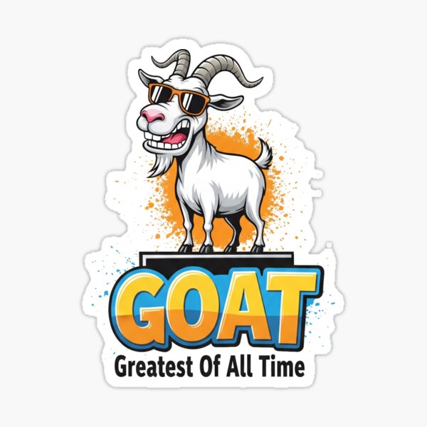 Item preview, GOAT - Greatest Of All Time Cartoon Logo designed and sold by Cloud-Riders.