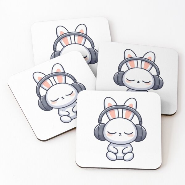 Item preview, Chill Rabbit with Headphones designed and sold by Confuzz1ed.