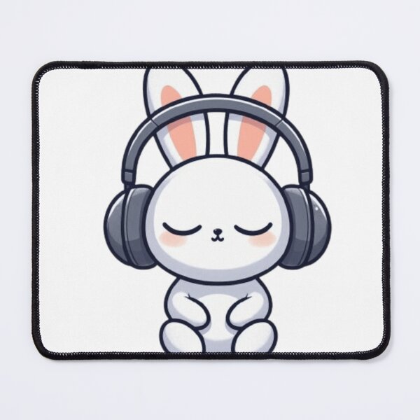 Item preview, Chill Rabbit with Headphones designed and sold by Confuzz1ed.