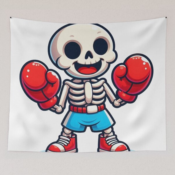 Item preview, Cartoon Skeleton Boxing Champ designed and sold by Martial-Art-23.