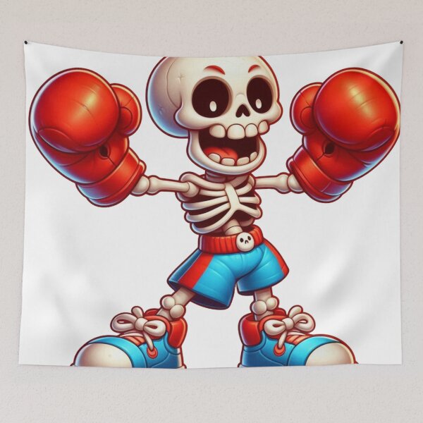 Item preview, Cartoon Skeleton Boxing Champ designed and sold by Martial-Art-23.