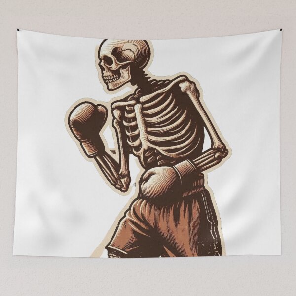 Item preview, Retro Skeleton Boxing designed and sold by Martial-Art-23.