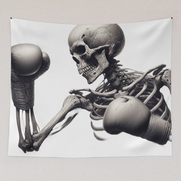 Item preview, Skeleton Boxing Sketch designed and sold by Martial-Art-23.