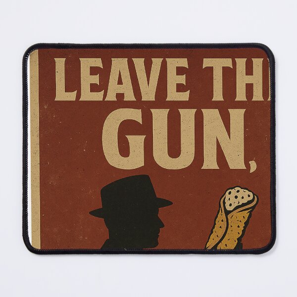 Item preview, Leave The Gun, Take The Cannoli – Vintage Mafia Quote Tee designed and sold by Coastalrebels.