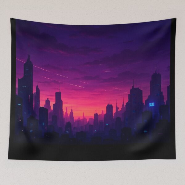 Item preview, Cyberpunk Urban Drama: Captivating Moody Sky Streaks designed and sold by Alan Javier Cordoba Espinosa.