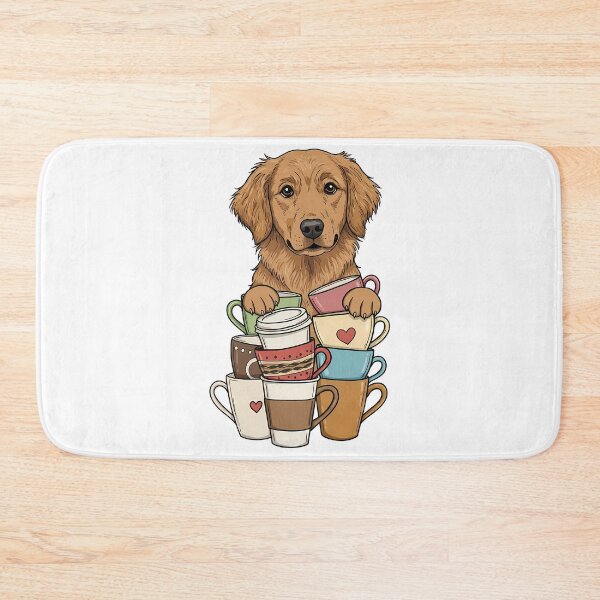 Item preview, Golden Retriever Dog & Coffee Mug Stack designed and sold by k3rstman1.