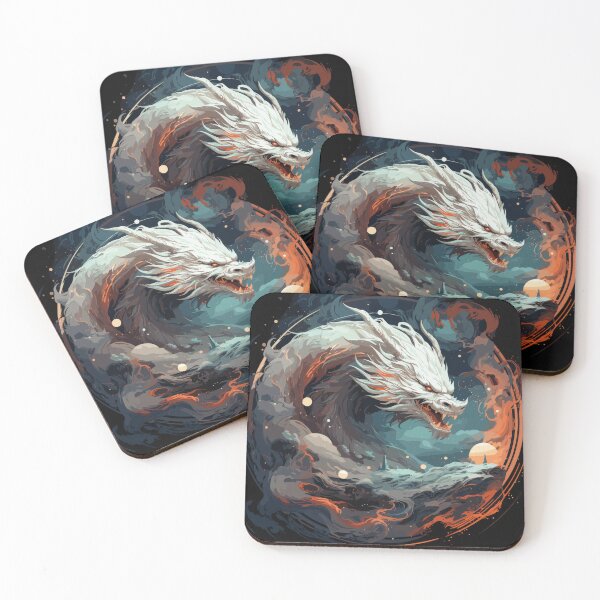 Item preview, Majestic White Dragon in Celestial Storm Fantasy Art designed and sold by Daagath.