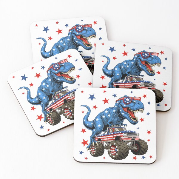 Item preview, 4th july dinossaur monster truck designed and sold by IMAGENACTION.