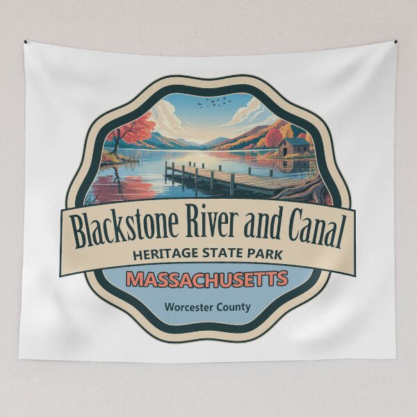 Item preview, Blackstone River and Canal Heritage State Park, Worcester County, Massachusetts designed and sold by Wanderful-roads.