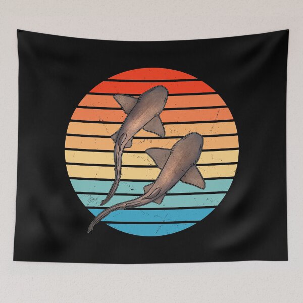 Item preview, Nurse Shark Retro Sunset designed and sold by NicGrayGraphic.