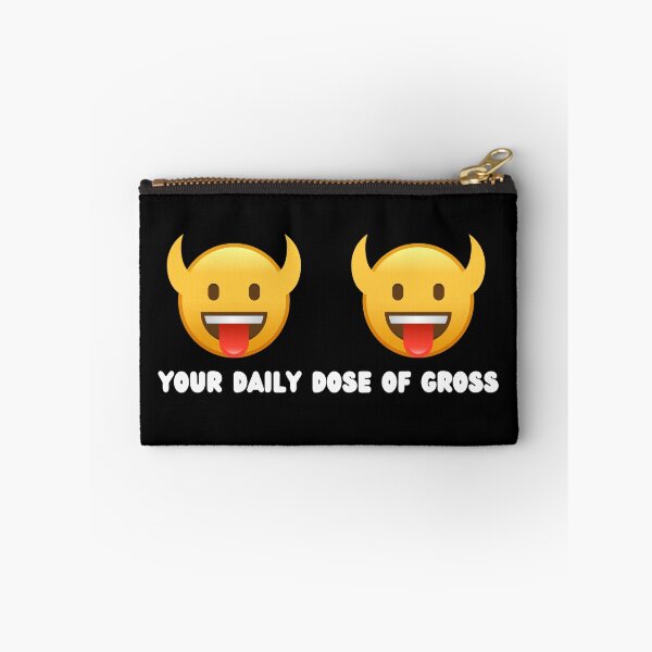 Item preview, "Your Daily Dose of Gross" Horned Smiley Face designed and sold by Write-to-Rebel.