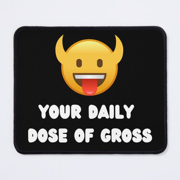 Item preview, "Your Daily Dose of Gross" Horned Smiley Face designed and sold by Write-to-Rebel.