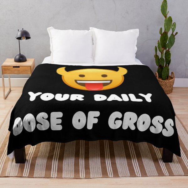 Item preview, "Your Daily Dose of Gross" Horned Smiley Face designed and sold by Write-to-Rebel.