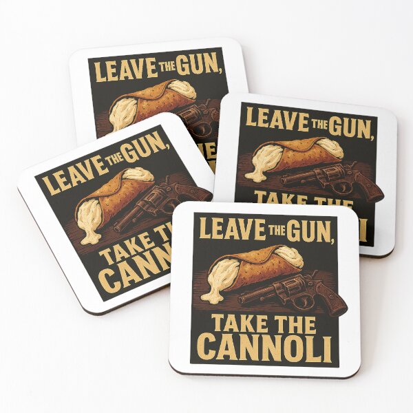 Item preview, Leave The Gun, Take The Cannoli – Vintage Mafia Quote Tee designed and sold by Coastalrebels.