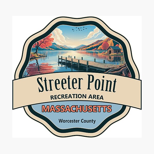 Item preview, Streeter Point Recreation Area, Worcester County, Massachusetts designed and sold by Wanderful-roads.