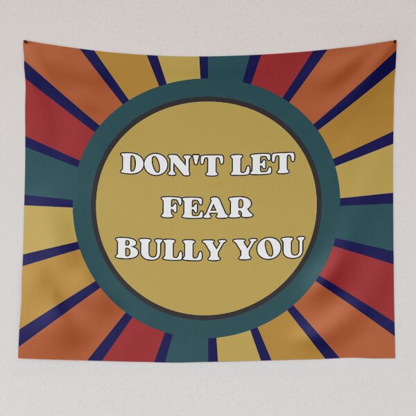 Item preview, Motivational "Don't Let Fear Bully You" Retro Sunset designed and sold by Write-to-Rebel.