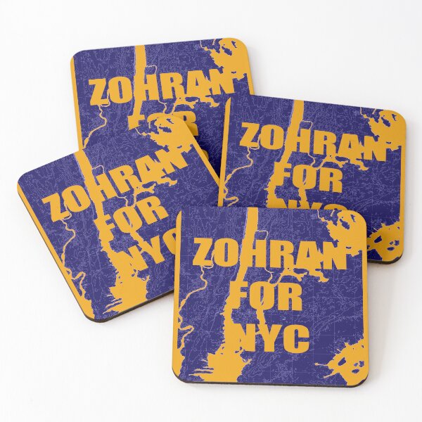 Item preview,  Zohran for NYC – Bold Typography Over New York City Map - Blue designed and sold by pixelated_echoes.