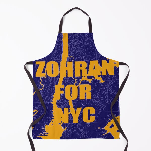 Item preview, Zohran for NYC – Bold Typography Over New York City Map - Blue designed and sold by pixelated_echoes.