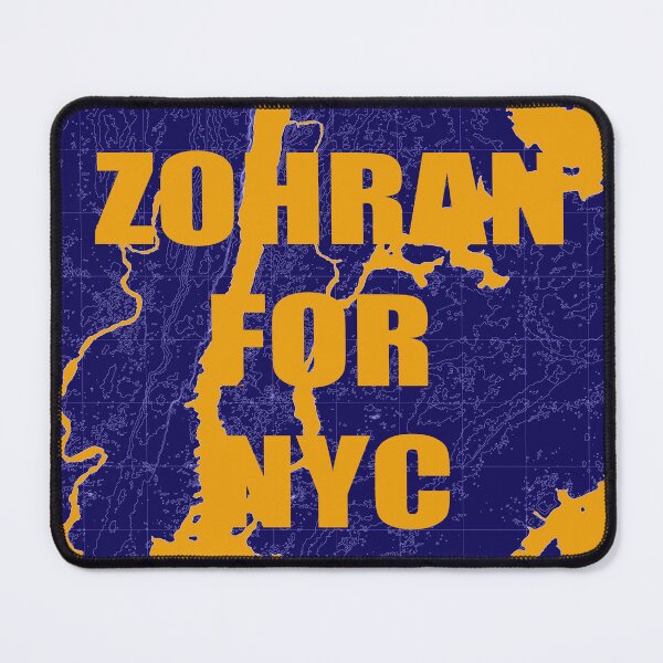 Item preview,  Zohran for NYC – Bold Typography Over New York City Map - Blue designed and sold by pixelated_echoes.