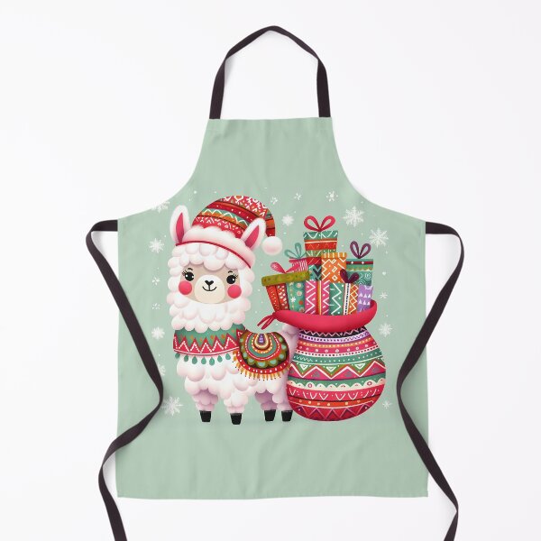 Item preview, Cute Christmas Llama - Scandinavian Folk Art by heidiannemorris © designed and sold by FOLK ART FUSION by heidiannemorris.