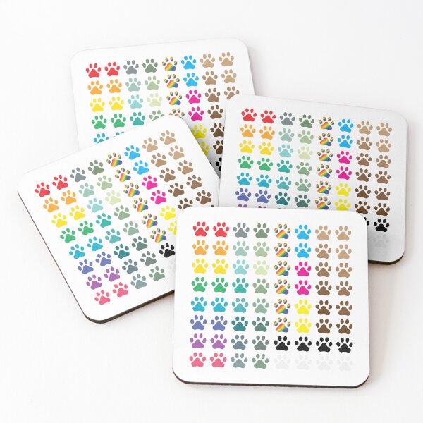 Item preview, dog paw prints in a variety of colors.  designed and sold by Ben-Schaal.