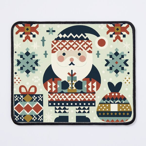 Item preview, Cute Christmas Santa - Scandinavian Folk Art by heidiannemorris © designed and sold by FOLK ART FUSION by heidiannemorris.