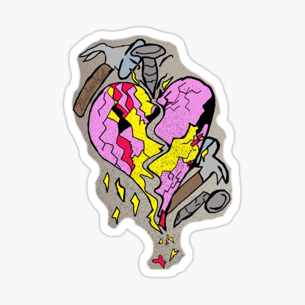Item preview, Shattered Heart Sketch designed and sold by BluePhoenixCat.