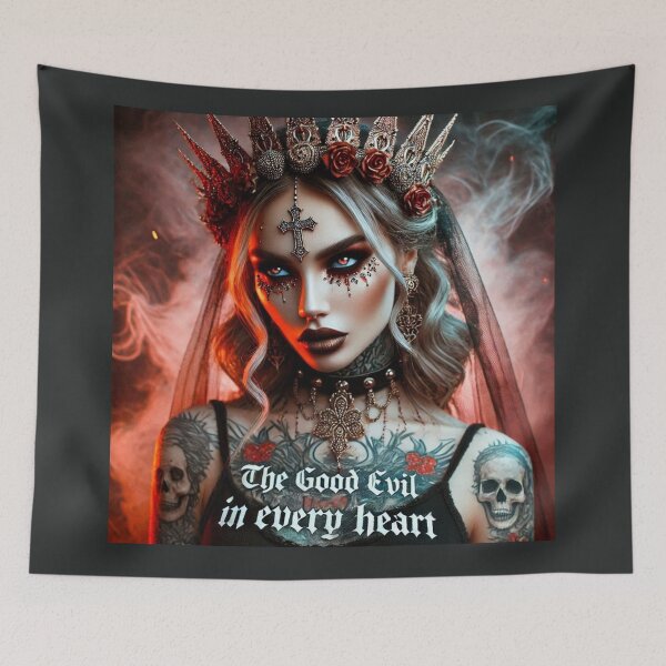 Item preview, Gothic Princess Crown Tattoo designed and sold by Voodoo Store Paranormal Collections.