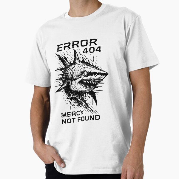 Item preview, Requin féroce, erreur 404, pitié introuvable – Humour informatique designed and sold by QuirkySpark.