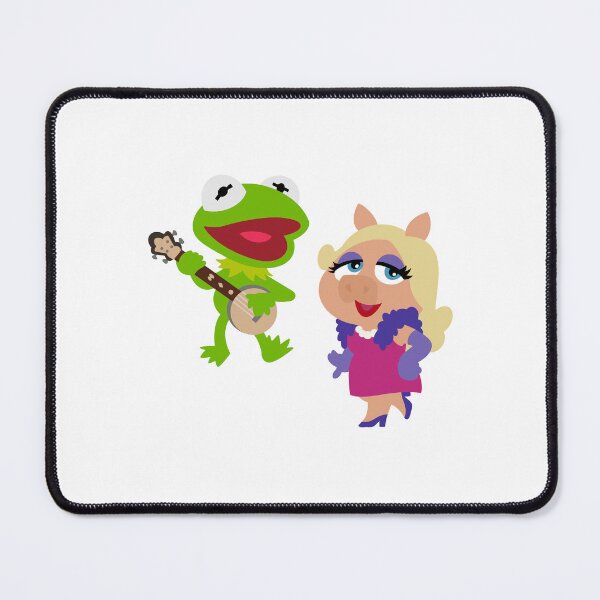 Item preview, kermit and piggy cartoon pin designed and sold by adhdsurvivor.