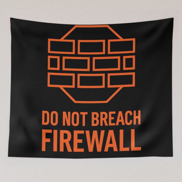 Item preview, Do Not Breach Firewall Sticker Network Security Warning designed and sold by MysticArtisan.