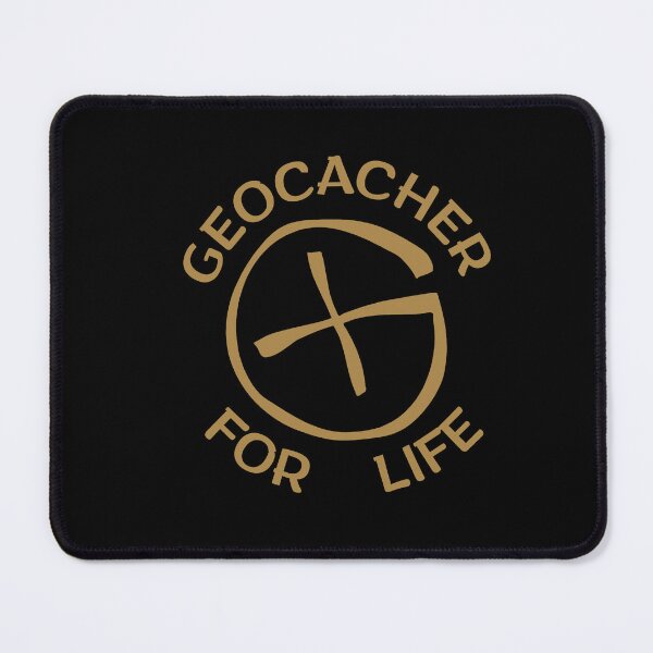 Item preview, Geocacher for life, geocaching logo gold pattern designed and sold by portrait4you.