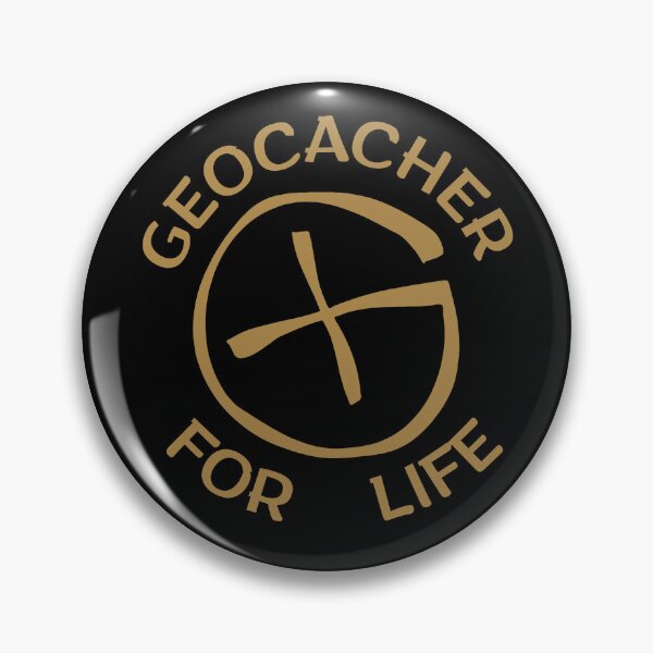 Item preview, Geocacher for life, geocaching logo gold pattern  designed and sold by portrait4you.