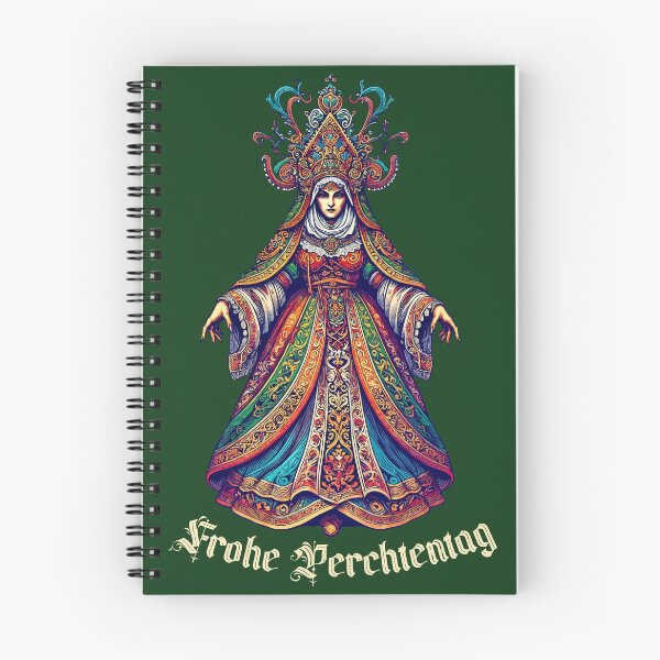 Item preview, Frohe Perchtentag Frau Perchta––Ornate Alpine Winter Goddess Folk Art Design designed and sold by Victor Shadehorn.