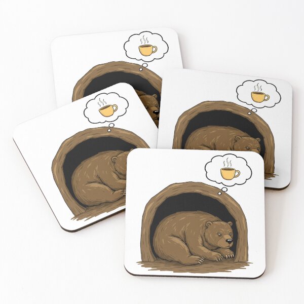 Item preview, Hibernating Bear Dreaming of Coffee designed and sold by k3rstman1.