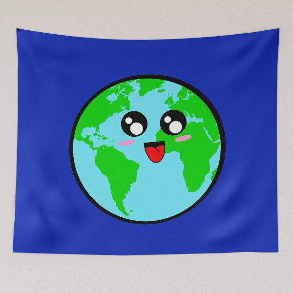 Item preview, Happy Earth With Blue Background  designed and sold by missmann.