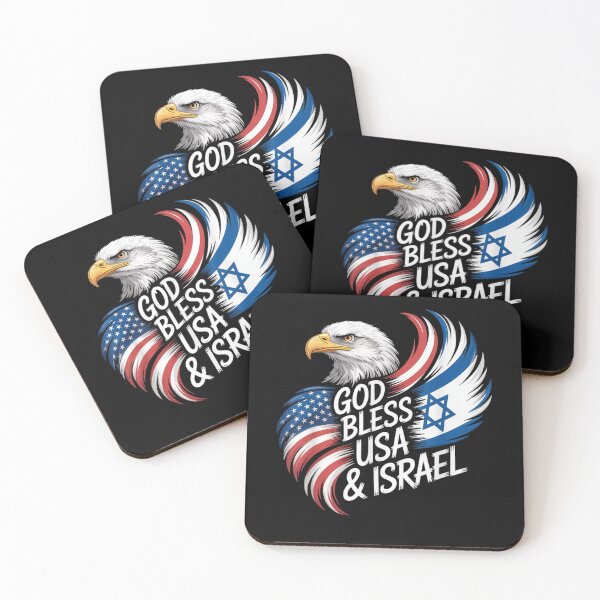 Item preview, God Bless USA & Israel Support Patriotic Tee designed and sold by Juan Pedro Matta.