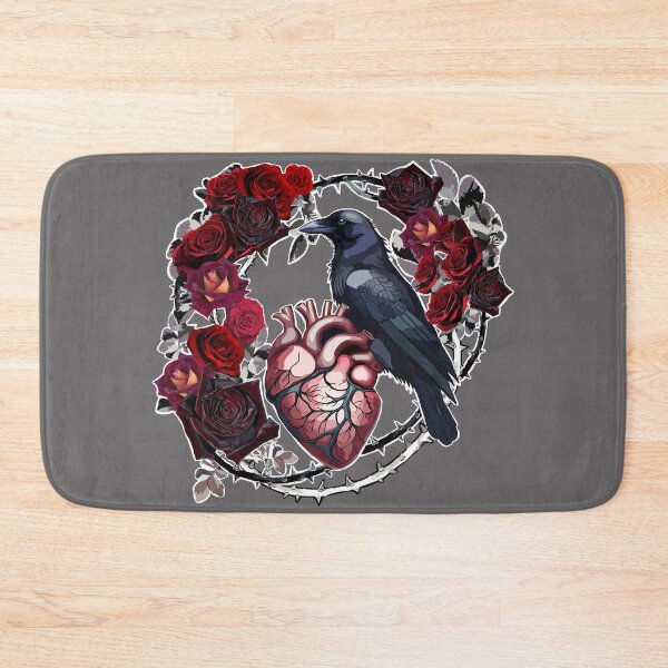 Item preview, Quote the Raven, Nevermore Edgar Allen Poe Design with Raven, Roses, and an Anatomical Heart designed and sold by Kristi Brooks.