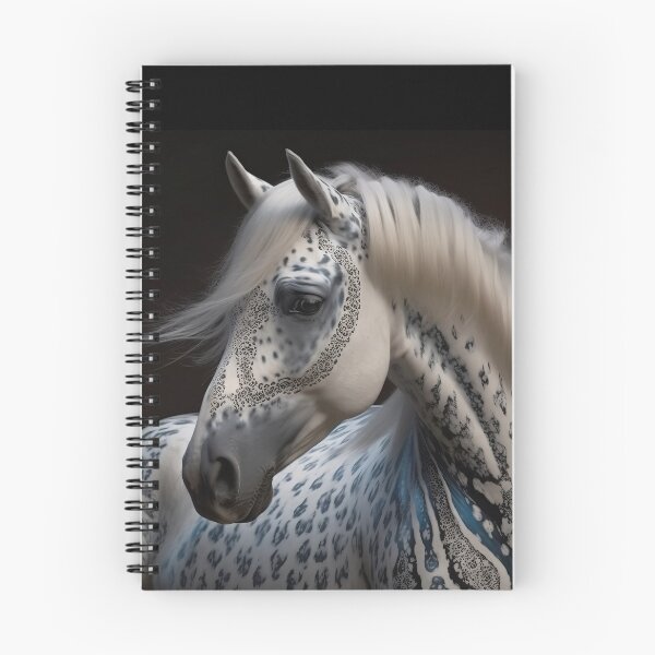 Item preview, Decorated White Horse portrait designed and sold by CritterWisdom.