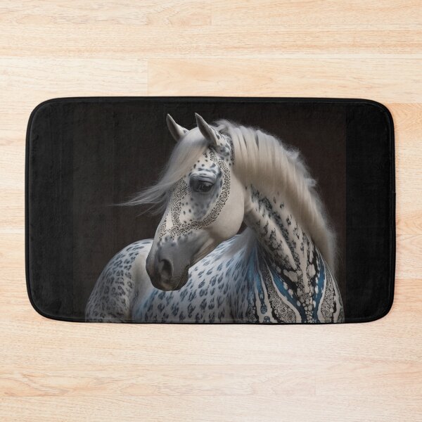 Item preview, Decorated White Horse portrait designed and sold by CritterWisdom.