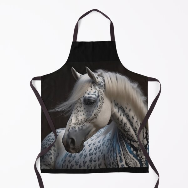 Item preview, Decorated White Horse portrait designed and sold by CritterWisdom.